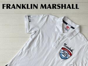 ☆送料無料☆ FRANKLIN MARSHALL フランクリンマーシャル 古着 半袖 イタリア製 ポロシャツ ボーイズ ジュニア M ホワイト トップス 中古 