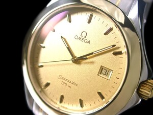 ★超美品 OMEGA Ω オメガ シーマスター 18金/SS シャンパンゴールド 120m Cal.1538 綺麗！★