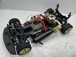 京商 1/10 エンジンRC V-One RR 4WD シャーシ完成品 メカ類搭載済み