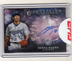 ■前田健太　カード　Vol.177　2016BOWMAN INCEPTION AUTOGRAPHED ROOKIE #RA-KMAE　直筆サイン　ルーキー　シール未開封　ドジャース