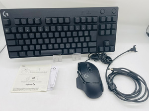 7167-02★美品♪Logicool/ロジクール/G502 X ゲーミングマウス/ゲーミングキーボード/PRO / YU0039/PCゲーム周辺機器おまとめ2点★