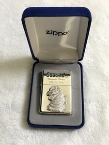 ZIPPO ジッポー オイルライター スターリング シルバー GODZILLA STERLING SILVER メタル貼り ゴジラ 限定品 1995年製 ケース付