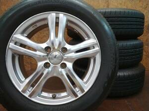 ★LEONIS FZ + BRIDGESTONE NEXTRY 185/65R15 4本セット[アクア ヤリス ヴィッツ ノート フィット フリード(4穴) デミオ MAZDA2 スイフト]