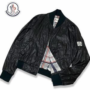 40 国内正規品 MONCLER GAMME BLEU モンクレール ガムブルー RIND GIUBBINO JACKET ナイロン ジャケット ジップアップ ブルゾン ネイビー 1