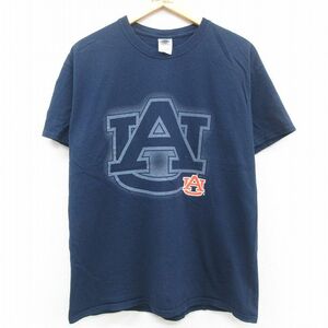 L/古着 半袖 ビンテージ Tシャツ メンズ 00s AU コットン クルーネック 紺 ネイビー 23jun28 中古