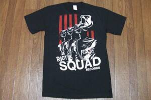 ROCK★RIOT SQUAD RECORDS バンドＴシャツ/ブラック S☆未使用