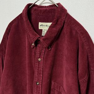 Eddie Bauer エディー・バウアー ボタンダウン　90’s コーデュロイシャツ 長袖シャツ　グッドレギュラー　サイズXL オーバーサイズ