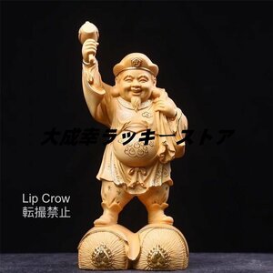 描金 大黒天 木彫仏教 仏師で仕上げ品 高さ29cm 仏教工芸品