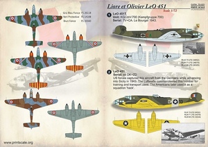 プリントスケール 72-221 1/72 リオレ・エ・オリヴィエ LeO 45