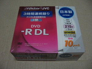 Victor ビクター 日本製 DVD-R DL 映像用 片面2層 2-8倍速 10枚 VD-R215CW10 