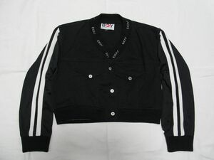 ☆ 80s USA製 ビンテージ BOY LONDON ボーイロンドン メッシュ切り替え デニム ジャケット sizeM 黒 ☆古着 レディース トップス PUNK 90s