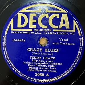 TEDDY GRACE w JACK TEAGARDEN DECCA Crazy Blues/ Love Me Or Leave Me