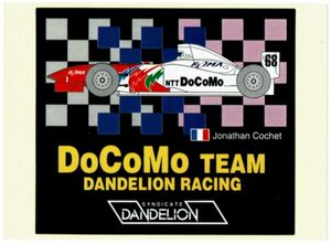 ステッカー フォーミュラ-ニッポン 2002 ドコモ・ダンディライアン　ジョナサン・コシェ　DoCoMo TEAM DANDELION RACING　Jonathan Cochet