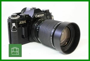 【同梱歓迎】実用■Canon AE-1 ブラック (4264348) /FD 35-105mm F3.5-4.5■シャッター全速・露出計完動■A57