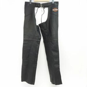 137 Harley Davidson ハーレーダビッドソン レザーチャップス 98090-07VA Lサイズ ブラック ※中古