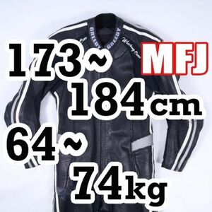 返品可◆3L◆MFJ公認 ニースライダー付 レザーレーシングスーツ 革ツナギ GREEDY 正規品◆推定10万円◆J262FD