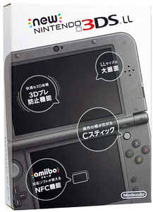 【中古】任天堂 Newニンテンドー3DS LL メタリックブラック 液晶画面いたみ 元箱あり [管理:1350012166]