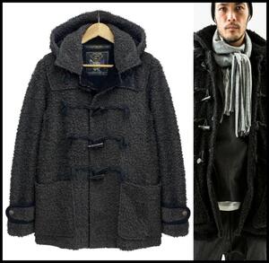 ★定価￥49500★ EGO TRIPPING エゴトリッピング LONG BOA DUFFLE COAT ウール ボア ロング ダッフル コート ジャケット 46 Royal Pussy