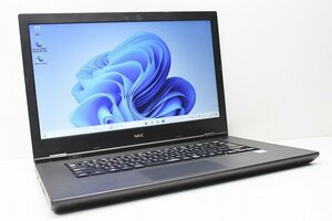 1円スタート ノートパソコン Windows11 NEC VersaPro VKL21A 大画面 15.6インチ 第8世代 Core i3 SSD256GB メモリ4GB DVDドライブ