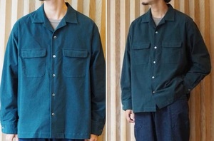 美品 Pilgrim Surf+Supply ピルグリム サーフサプライ 22AW VINCENT LS SHIRTS モールスキン 開襟 オープンカラー シャツ 長袖 L BEAMS取扱