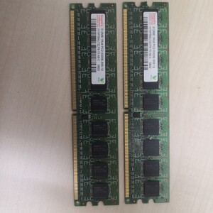 hynix 512mb 2枚 PC2-5300E DDR2 メモリ