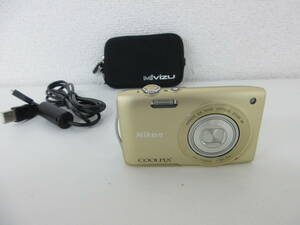 中古 カメラ Nikon ニコン COOLPIX S3300 デジタルカメラ ※通電のみ確認済 ／S