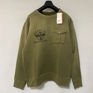 新品未使用品 定価 39600円 24aw RRL ガーメント染め 加工 スウェット シャツ M ヴィンテージ加工 double RL sweat SHIRTラルフローレン