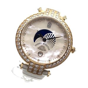 HARRY WINSTON ハリーウィンストン 腕時計 PRNQ MP36RR001 プルミエール ムーンフェイズ クオーツ 36mm シェル レディース 管理RY24004306