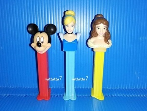 ☆PEZ☆DISNEY☆Cinderella☆Candy Dispenser☆ペッツ☆ミッキーマウス☆シンデレラ☆美女と野獣☆ベル☆セット☆プリンセス☆ディズニー