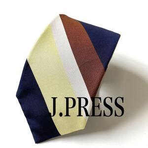 ネクタイ J.PRESS MEN ブランド　オンワード樫山　日本製　SILK レジメンタル　ヴィンテージ品　ビジネス　シンプル　即決