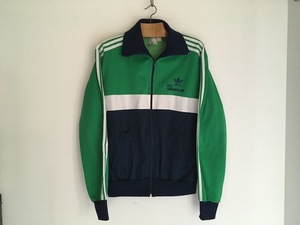 アディダス ヴィンテージ ジャージ トリコ グリーン フランス製 VENTEX made in FRANCE adidas 70s 白タグ ビンテージ レア刺繍