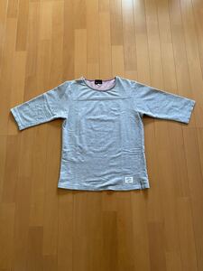 TK MIXPICE★７分袖Tシャツ★グレー★Ｌ★USED