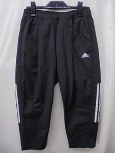 【KCM】Z-adi-512-L★展示品★【adidas/アディダス】レディース W MHE クロス カプリパンツ　GUN83-FM5239　ブラック/ホワイト　サイズ L