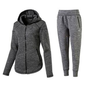 ★プーマ PUMA 新品 レディース 保温 暖かい スウェット ジャケット パンツ 上下セット SET スーツ [SET515693-01-M] US 五 零★QWER