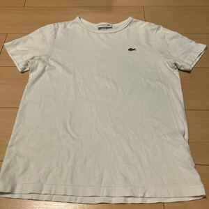 国内正規品 ラコステ LAOSTE 半袖 Tシャツ SLIM FIT ワンポイント XSサイズ 白 ラコステジャパン (240526)