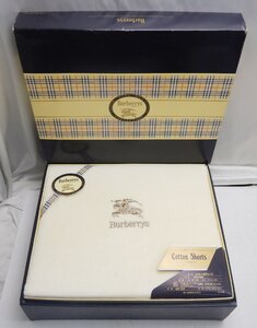 BURBERRY バーバリー☆コットンボアシーツ BB 002 140×240cm アイボリー系☆未使用品 箱入り☆E0810497