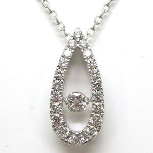 美品!!MIKIMOTO(ミキモト)◆K18天然ダイヤモンドネックレス◆U 約4.6g 約42.5cm diamond necklace jewelry EE8/EF1