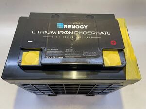 Renogy 100AH 12Ｖリン酸鉄リチウムイオンバッテリー 車中泊 非常用電源 キャンピングカー ボート RNG-BATT-LFP-12-100 中古（管理B235）