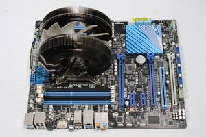 H1096 Y 【ジャンク品】ASUS P9X79 LGA2011 ATX マザーボ【CPU付き・ZALMAN CNPS9900 MAX サイドフロー型CPUクーラー】