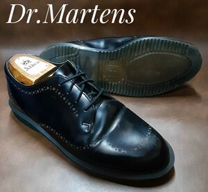 最値!良品!定25400円!希少パイピングドット!ロカビリーデザイン!DR.MARTINS【ドクターマーチン】レザー 4ホールシューズ!ブラック!黒 26cm