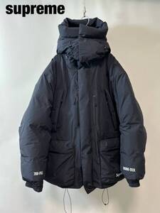 V0060★47 即完売 美品 SUPREME シュプリーム メンズ フーディー 取り外し可能 GORE-TEX ロゴ ダウン ジャケット ブルゾン メンズ JPタグ M