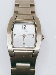 #117 ANNE KLEIN 2 アンクライン 腕時計 アナログ 2針 白文字盤 シルバー色 レディース 時計 とけい トケイ アクセ ヴィンテージ レトロ