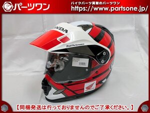 ●中古品●ホンダ×アライ ホンダ ツアークロス3 レッド オフロードヘルメット Mサイズ●[M]梱包●56611