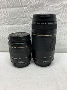 Canon キャノン EF 28-80mm 1:3.5-5.6 Ⅳ 75-300mm 1:4-5.6 Ⅱ ULTRA SONIC ウルトラソニック 動作未確認 現状品 中古 カメラ レンズ