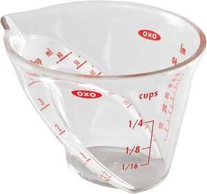 OXO(オクソー) 計量カップ 旧タイプ アングルドメジャーカップ ミニ 60ml 電子レンジ 食洗機 対応 耐熱