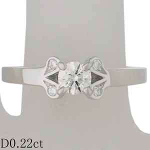 カルティエ D-IF-EX ダイヤモンド/0.22ct バレリーナ ソリテール リング N4230349 Pt950 #49 箱・証明書・鑑定書付