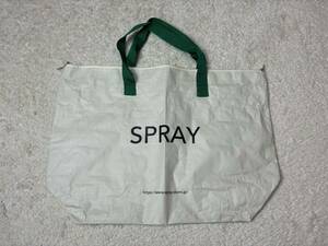 未使用品！SpRayスプレイ福袋の袋ベージュ×グリーンナイロン不織布エコバッグショップ袋即決送料無料！