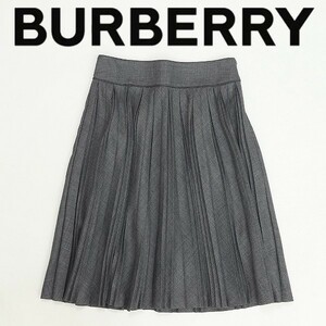 国内正規品◆BURBERRY LONDON バーバリー ロンドン プリーツ スカート グレー 36