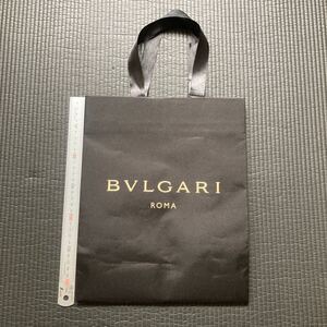 ファッション小物　☆　インテリア雑貨　レア貴重　BVLGARI ブルガリ　ネイビー　紙袋　ショップ袋　手提げ袋　小物入れ