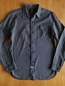 RRL インディゴピンチェックワークシャツ S Jack Rabbit Shirts 1920 天然インディゴ生地(ラルフローレンビンテージ